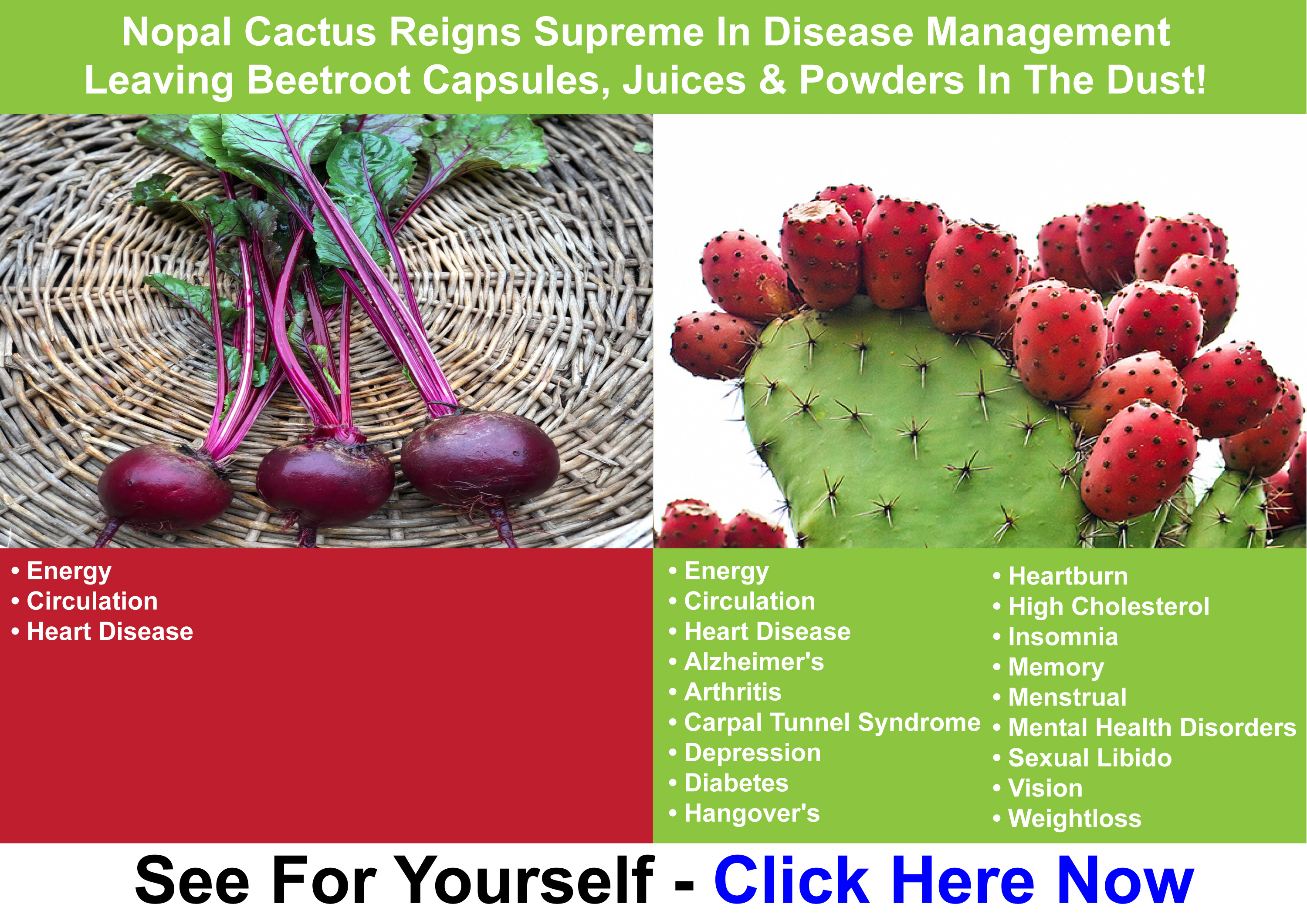 Nopal Cactus Reigns Supreme In Disease Management, Leaving Beetroot Products In The Dust!