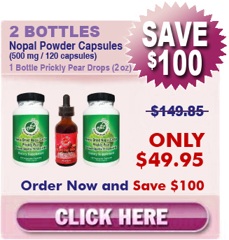 First Time Client Special 2 Bottles Nopal & 1 Bottle Prickly Pear Drops $49.95