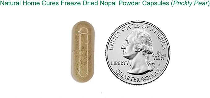 Natural Home Cures Freeze Dried Nopal Cactus Capsules The Size Of A Quarter